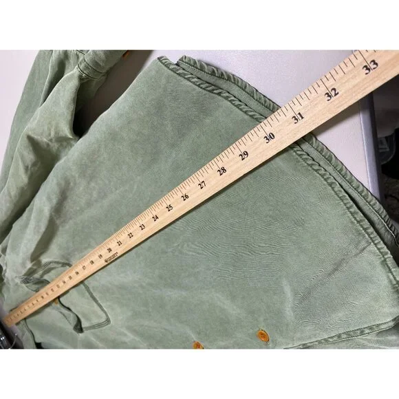 Ryan Michael Men Silk Blend Green Button Up Shirt Size Large Long Sleeve Western - Picture 5 of 16